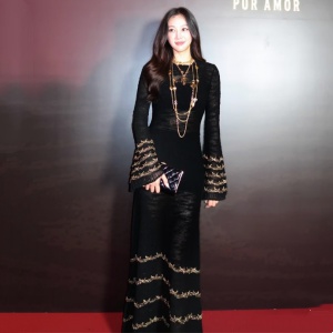 9a++ quality chanel gold thread trim maxi dress